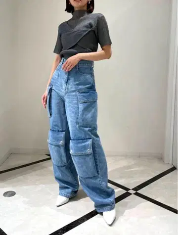 LE CIEL BLEU 데님 카고 팬츠 Wide Cargo Pants
