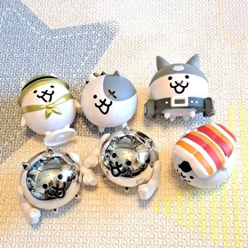 냥코 대전쟁 캡슐 토이 6개 세트 방울 포함 가챠가챠 가샤폰