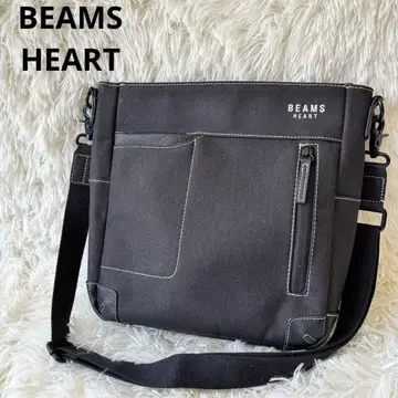 BEAMS HEART 숄더백 블랙 남성용 나일론