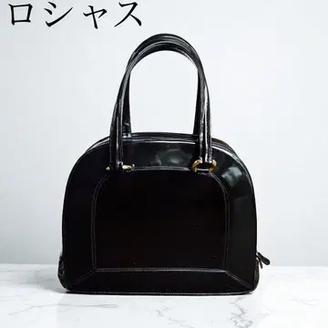 로샤스 ROCHAS 핸드백 패턴트 레더 블랙 대용량 새상품급