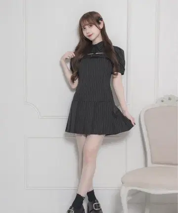 벨트 스트라이프 원피스 pium 피움