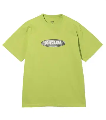 X-GIRL 캐주얼 METALLIC OVAL LOGO TEE 여성용
