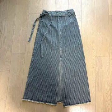 Stripe 데님 long skirt 스트라이프 데님 스커트