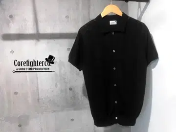 COREFIGHTER 코어 파이터 레이스 니트 셔츠 블랙 썸머 니트