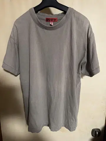EVISU jeansYAMANE 베이지 자수 스티치 티셔츠 40
