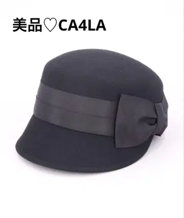 [새상품급] CA4LA 카시라 리본 헌팅 캡 블랙