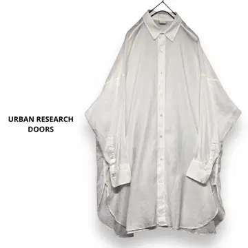 URBAN RESEARCH DOORS 라미 코튼 빅 셔츠 린넨 화이트