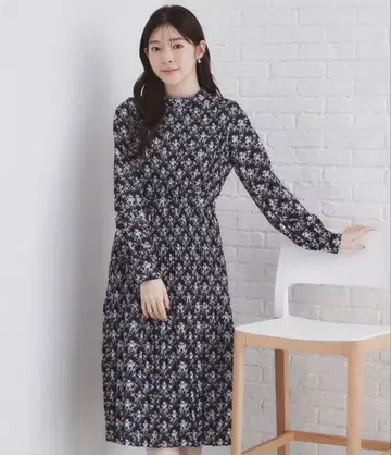 택 포함 미사용 새상품 index 마조리카 플리츠 미니 꽃무늬 원피스