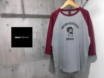 새상품급 백 채널 ZIG ZAG 7부 소매 티셔츠 XXL 레어