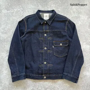 [ Salt&Pepper ] 1st 데님 자켓 T백 다크 네이비