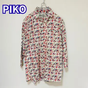 PICO 총 꽃무늬 7부 소매 셔츠