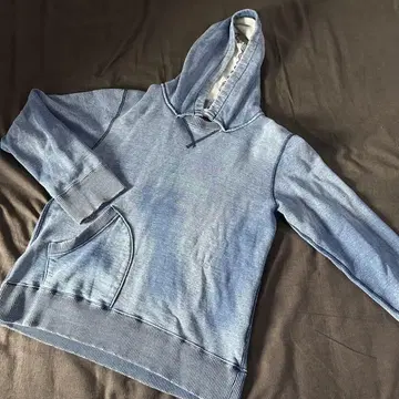 BLUEBLUE 후가공 후드 후드티 네이비 나염