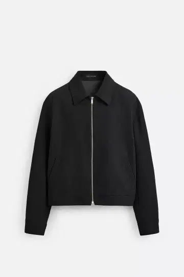 [미사용 새상품] 자라 ZARA 지퍼 블루종 크롭 자켓 블랙 M
