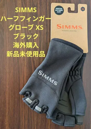 SIMMS 하프 핑거 그로브 XS 블랙 해외 구매 미사용 새상품