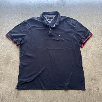 TOMMY HILFIGER 네이비 피케 셔츠 XXL