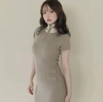 andmary Leila knit mini dress
