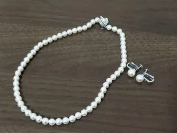 진주 목걸이 귀찌 실버 silver 포멀