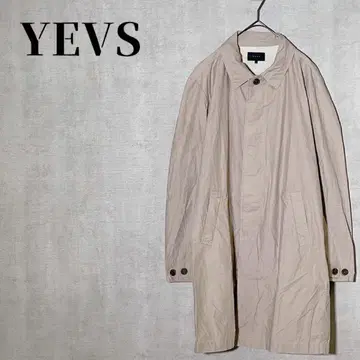 YEVS 이브스 스텐카라 코트 롱 기장 베이지 코튼 사이즈 L