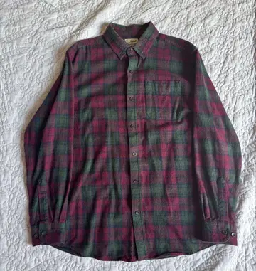 90년대 L.L.Bean 체크 무늬 셔츠 M-REG