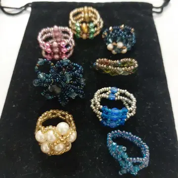 비즈 반지 8세트