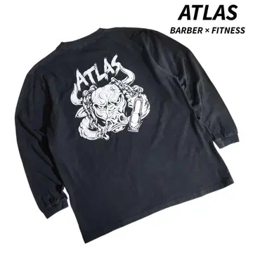 ATLAS 백 프린트 롱 T셔츠 블랙 84784