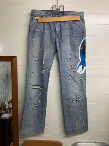 D&G 배트맨 프린트 데님 팬츠