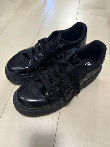 PUMA DINARA WNS ATMOS 블랙 스니커즈 통굽