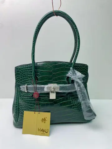 G076 새상품 하쿠  HAKU 핸드백 토트백 크로코 엠보