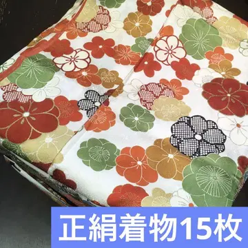 [기모노 묶음 판매] 순수 실크 기모노 15매 리메이크 소재 핸드메이드용
