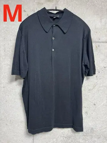 JOHN SMEDLEY 블랙 M 피케 셔츠 반팔 존스메들리