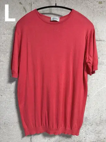 JOHN SMEDLEY 코랄 핑크 반팔 니트 L 존스메들리