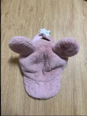 디즈니 미키 팬 캡 복슬복슬 퍼 핑크 모자 캡