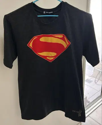 DC COMICS 슈퍼맨 티셔츠 XL 다크 그레이
