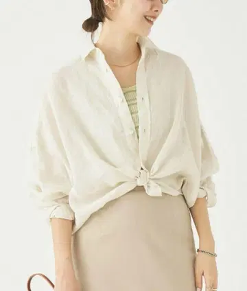 Plage Linen Short 셔츠 베이지