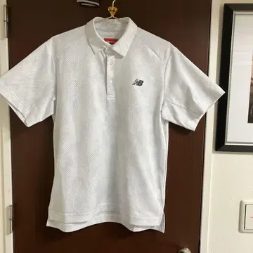 New Balance 골프 남성용 패턴 셔츠 피케 셔츠 사이즈 4