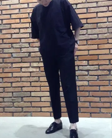 MUJI 스트레치 축구 테이퍼드 팬츠