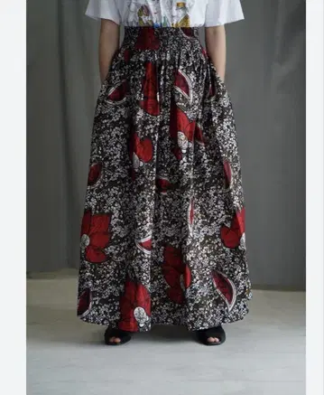 African Batik maxi skirt