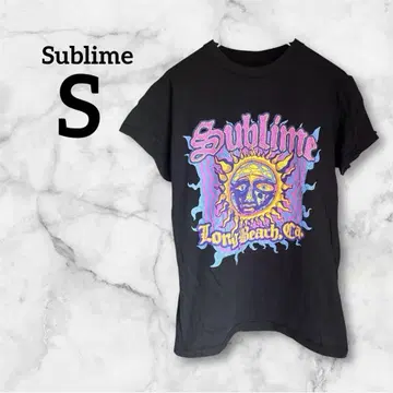Sublime [ S ] 썬 디자인 티셔츠 블랙 반팔 유니크