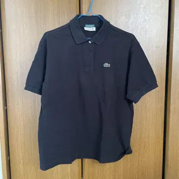 LACOSTE 블랙 반팔 피케 셔츠