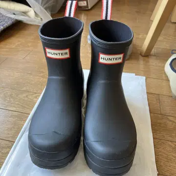 HUNTER 블랙 부츠 레인부츠