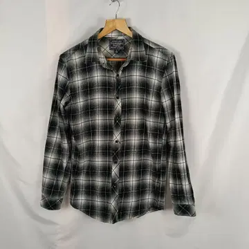 UNIQLO 플란넬 셔츠 옴브레 M 블랙 그레이 B3552