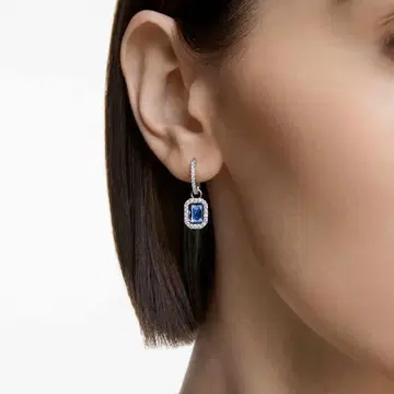 swarovski 드롭 귀걸이 블루