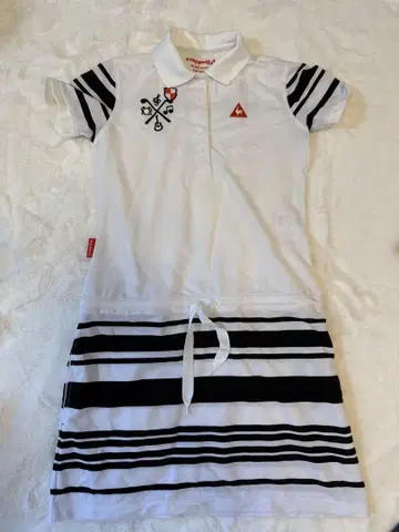 le coq sportif 스트라이프 폴로 원피스 M