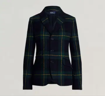 체크 무늬 테일러드 자켓