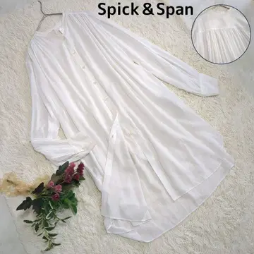 Spick & Span 화이트 셔츠 원피스 긴팔 성숙/러블리 프리