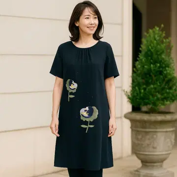 [새상품급] 소니아 리키엘 꽃 자수 원피스 튜닉 사이즈 46 SONIA