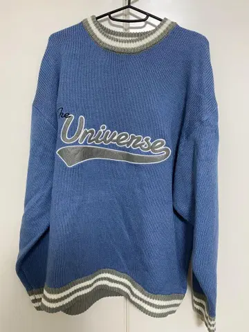 Timely Warning 로고 와펜 크루넥 니트