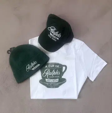 Cafe 티셔츠, Cap, 니트 모자 3세트