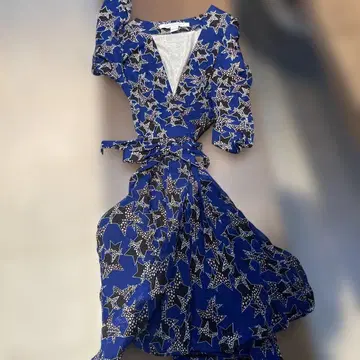 DIANE von FURSTENBERG 별 패턴 원피스 사이즈 0