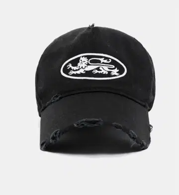 Badblood 라이온 자수 데미지 블랙 캡